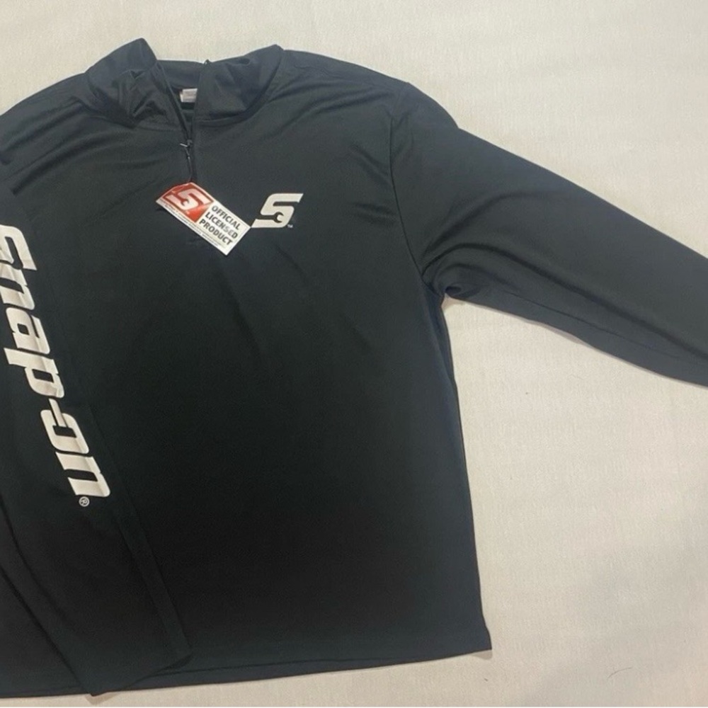 Snap-on Black Long Sleeve Men's Shirt
